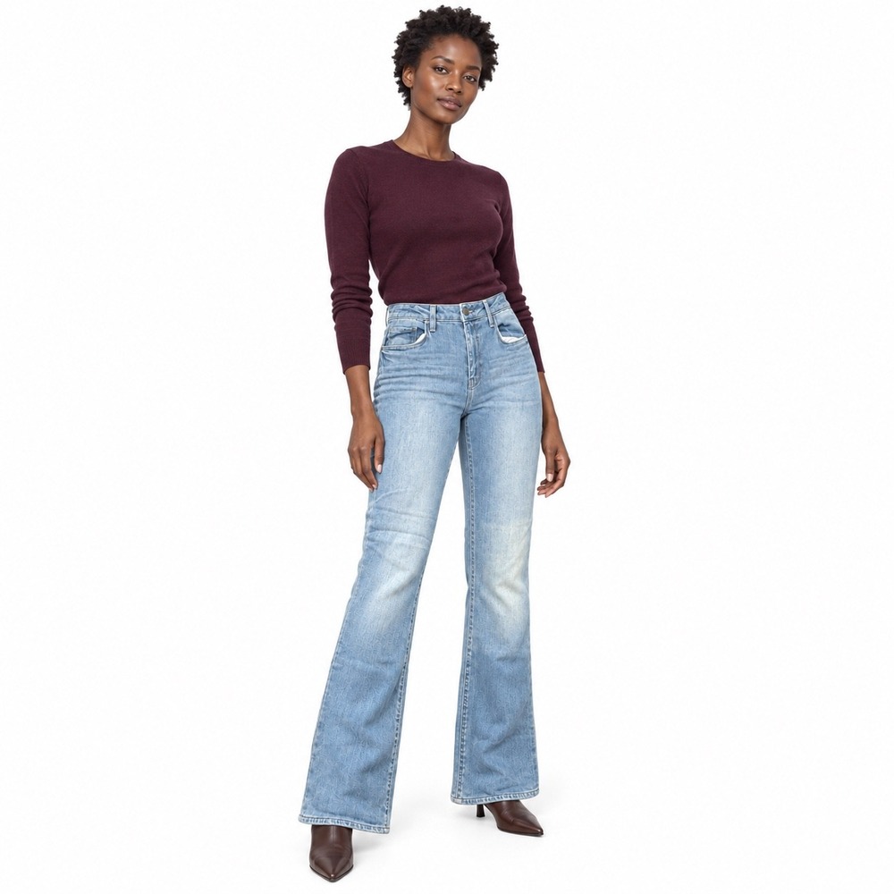 L'AGENCE Selma High Rise Jeans Cotton Light Wash Flare Aesthetic Womens 31